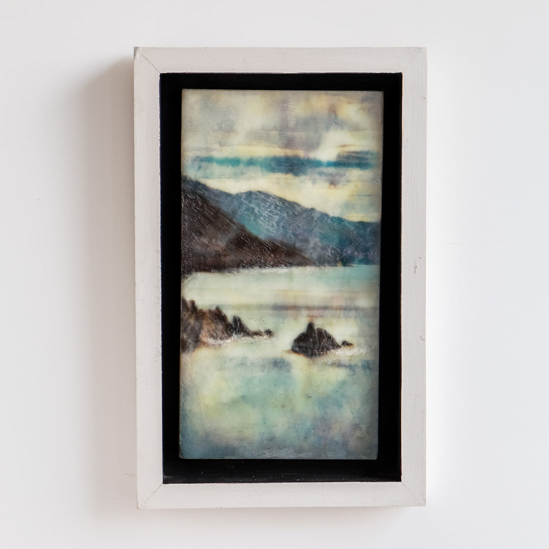 By the Sea | Encaustic Painting 8.5x13.5