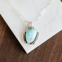 Pale Blue Royston Turquoise Art Deco Necklace