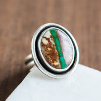Size 6.75 | Green Royston Ribbon Turquoise Ring