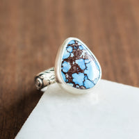 Size 7.75 | Golden Hills Turquoise Swirl Band Ring