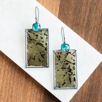 Kyanite Rectangle Mica Earrings