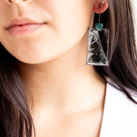 Kyanite Rectangle Mica Earrings