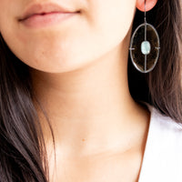 Mica Oval Kyanite Earrings