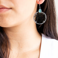 Kyanite Mica Round Earrings