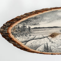 Lake Superior Camping | Drawing on Wood