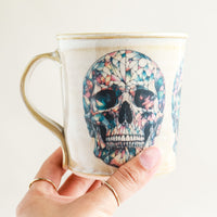 Stained Glass Skull Mug