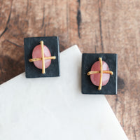 Strawberry Quartz Bolted Studs