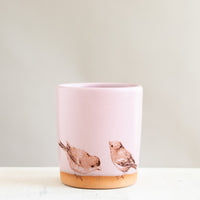 Sparrows Perched Tumbler | Rose