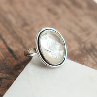 Size 8.5 | Rutilated Quartz Oval Ring