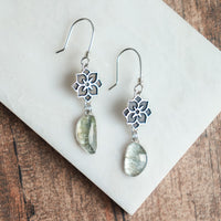 Aquamarine Medium Single Meraki Earrings