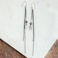 Mother of Pearl Meraki Shoulder Duster Earrings