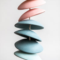 Yellow & Pink Ceramic Chimes | 10 Discs