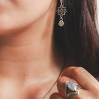 Mother of Pearl Meraki Hoop Earrings