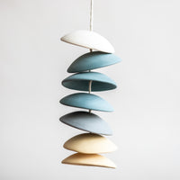 Blue & Yellow Ceramic Chime | 7 Discs