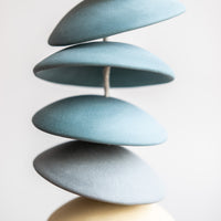 Blue & Yellow Ceramic Chime | 7 Discs