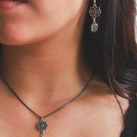 Aquamarine Single Meraki Charm Necklace