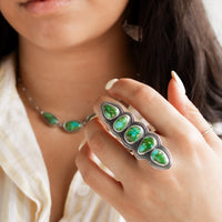 Size 7.5 | Sonoran Gold Turquoise 5 Stone Ring