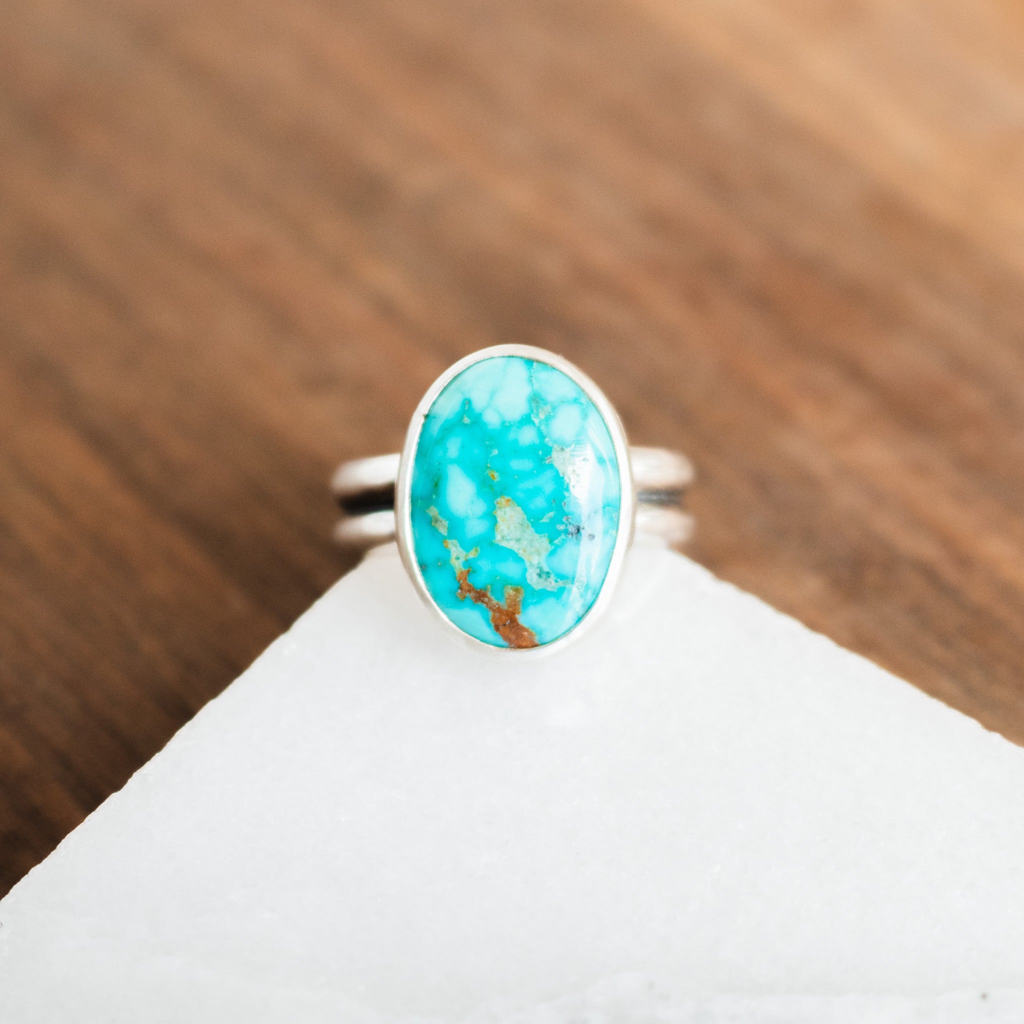 Silver Muse | Size 6.25 | Sonoran Turquoise Oval Ring – The