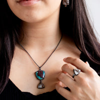 Size 7 | Astrophyllite Triangle Ring