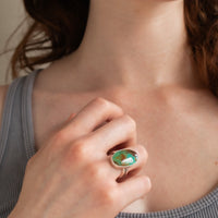 Size 7.75 | Evans Turquoise Oval Ring