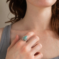 Size 8.5 | Catalina Turquoise Teardrop Ring