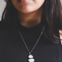 Rainbow Moonstone Duo Stone Necklace