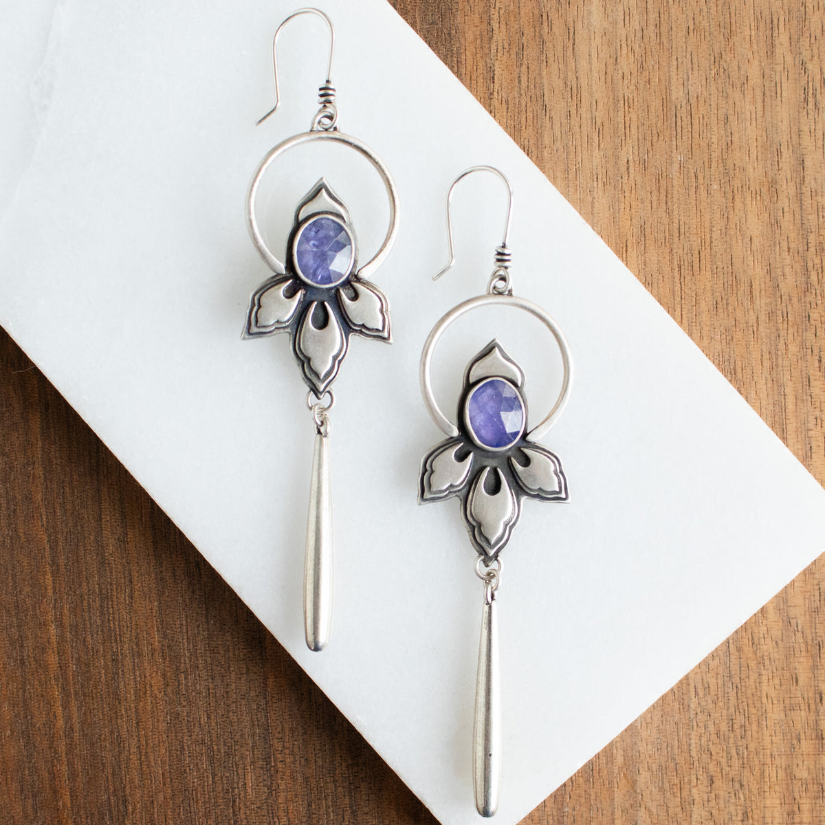 Fifth Element Jewelry | Iolite Iris Hoop Earrings no. 2 – The