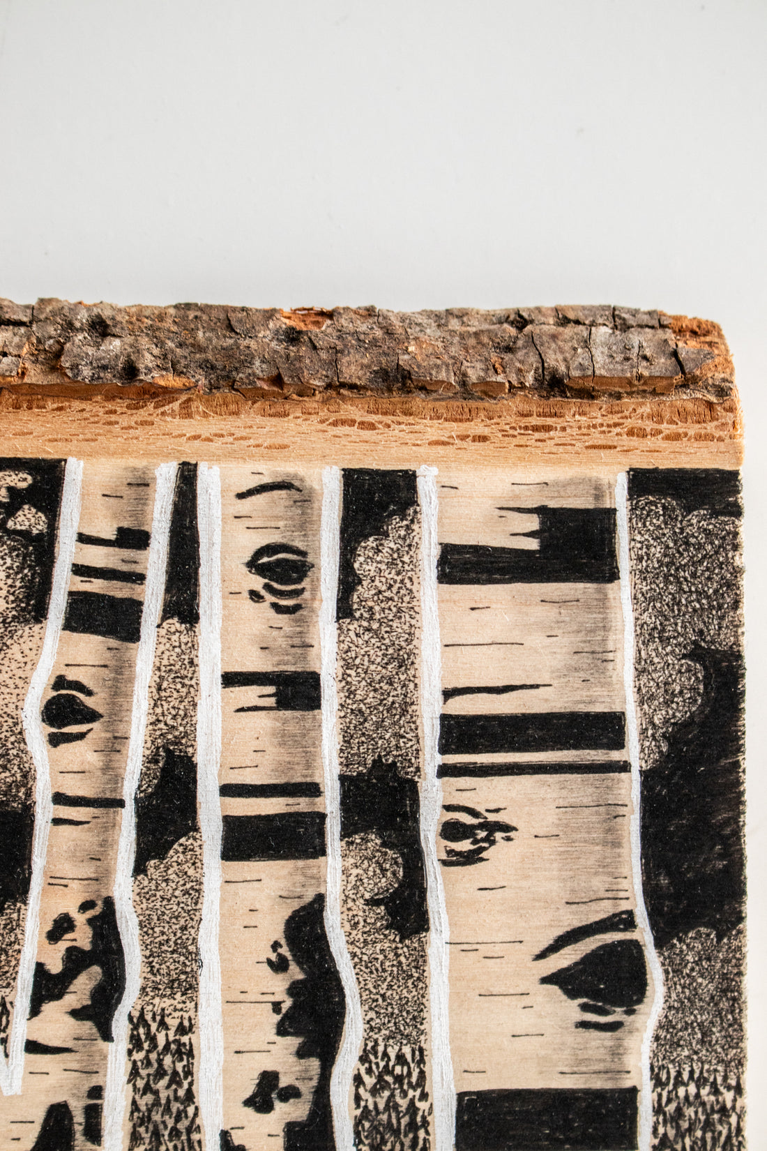 Seven Birches | Drawing on Wood