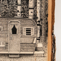 Lights Out | Drawing on Wood