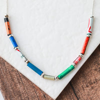 Vintage Metal Tube Necklace no.2