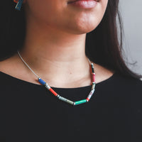 Vintage Metal Tube Necklace no.1