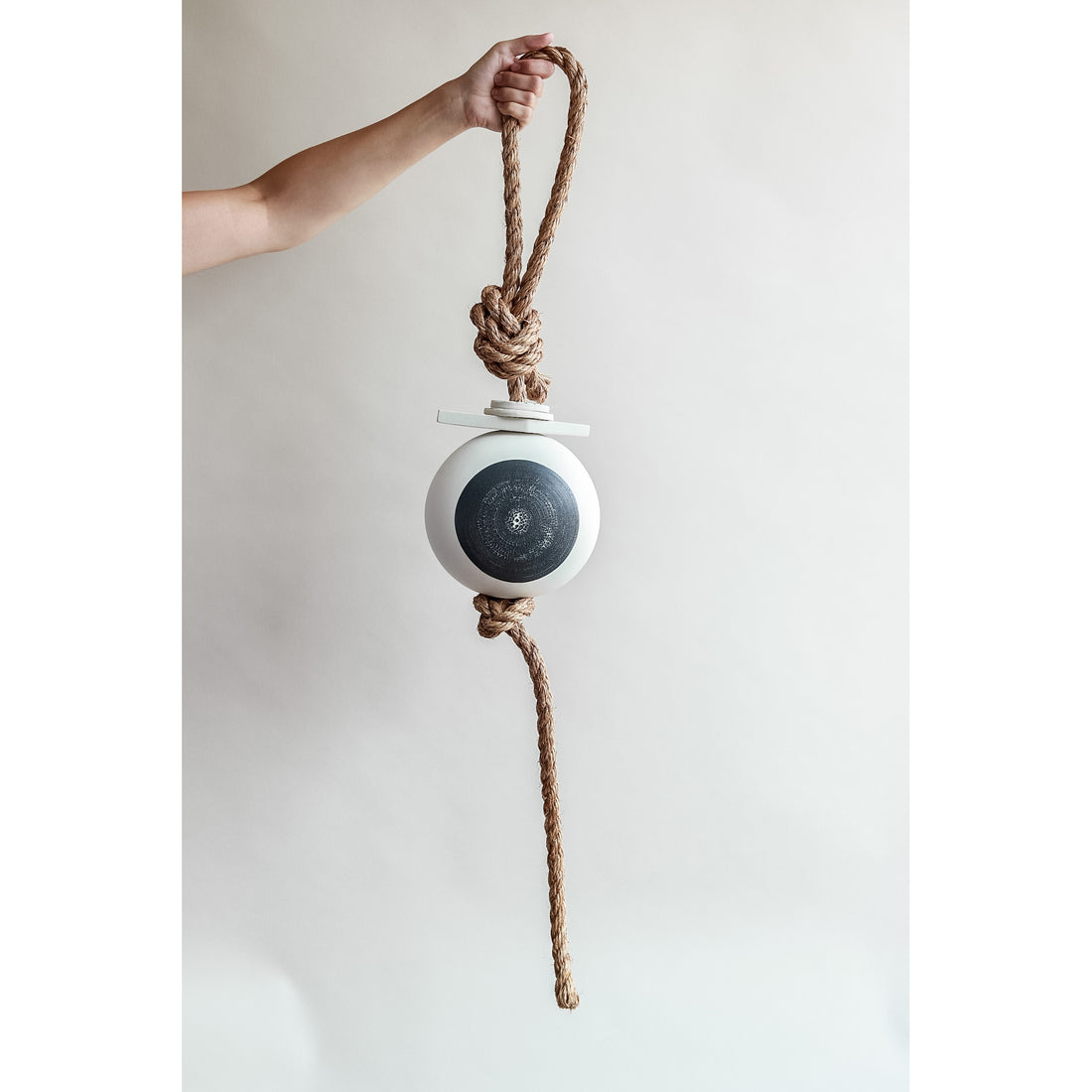 Small Round Buoy | Black Lichen