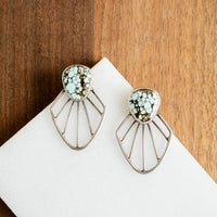 #8 Turquoise Radiate Stud Earrings 4