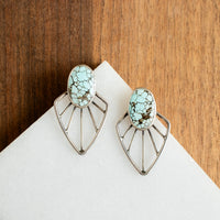 #8 Turquoise Radiate Stud Earrings 3