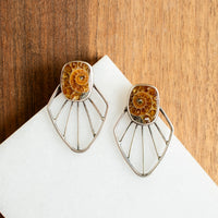 Ammonite Radiate Stud Earrings