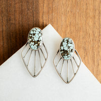 #8 Turquoise Radiate Stud Earrings 2