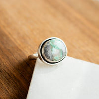Size 7.75 | Lucin Variscite Oval Ring