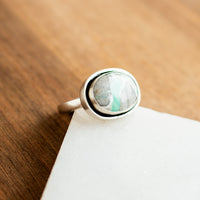 Size 7.5 | Lucin Variscite Oval Ring