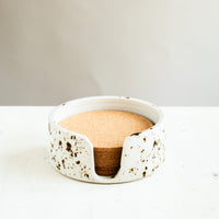 Coaster Set and Holder | Speckled