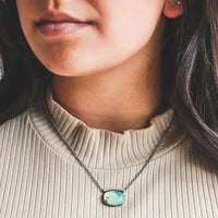 Peruvian Blue Opal Necklace