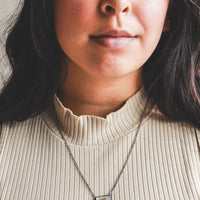 Dendritic Agate Rectangle Necklace