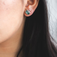 Blue/Green Tourmaline Stud Earrings