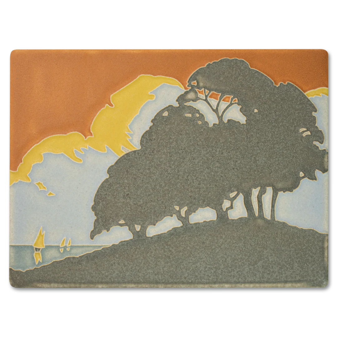 Motawi Pedro's Trees in Orange - 6x8 – The Artisan's Bench