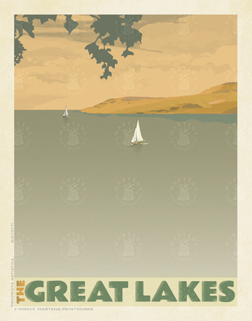 Great Lakes Hues Biscotti Print | 18x24