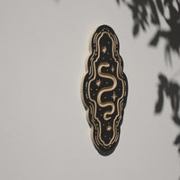 15" Snake Carved Wall Hanging