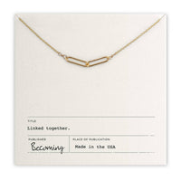 Small Linked Together Necklace | Gold