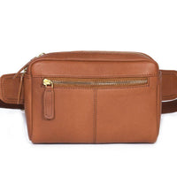 Manhattan Crossbody Leather Fanny Bag | Tan