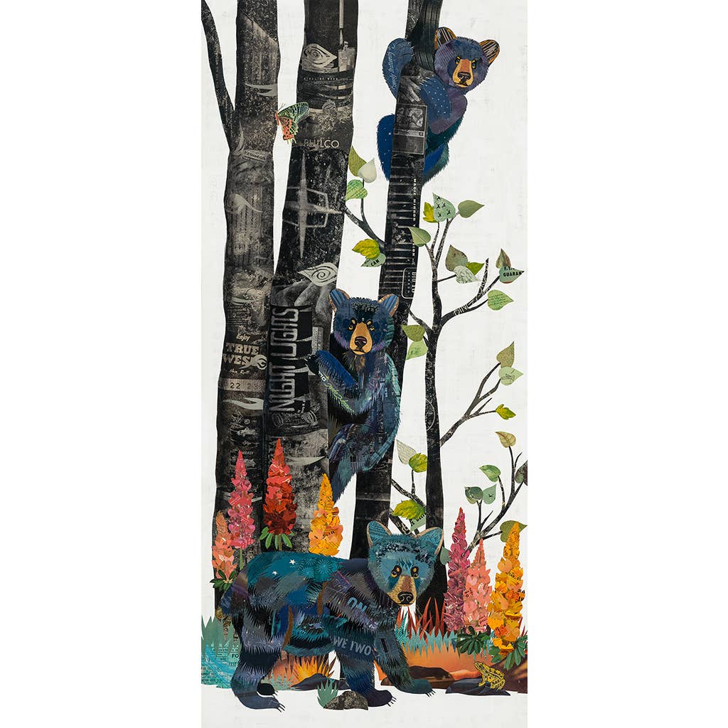 Midnight Forest Bear Cubs | Archival Print