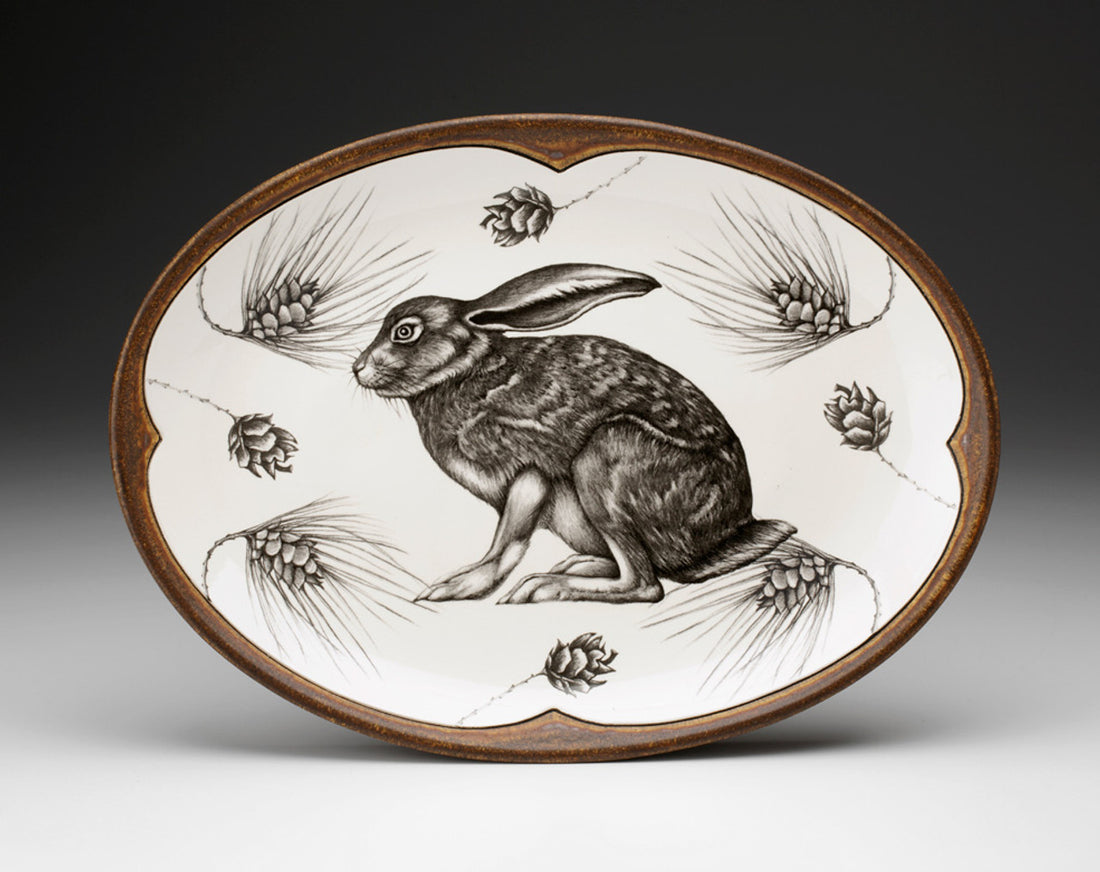 Hare Small Oval Platter | Brown