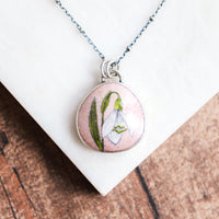Pink Snowdrop Necklace